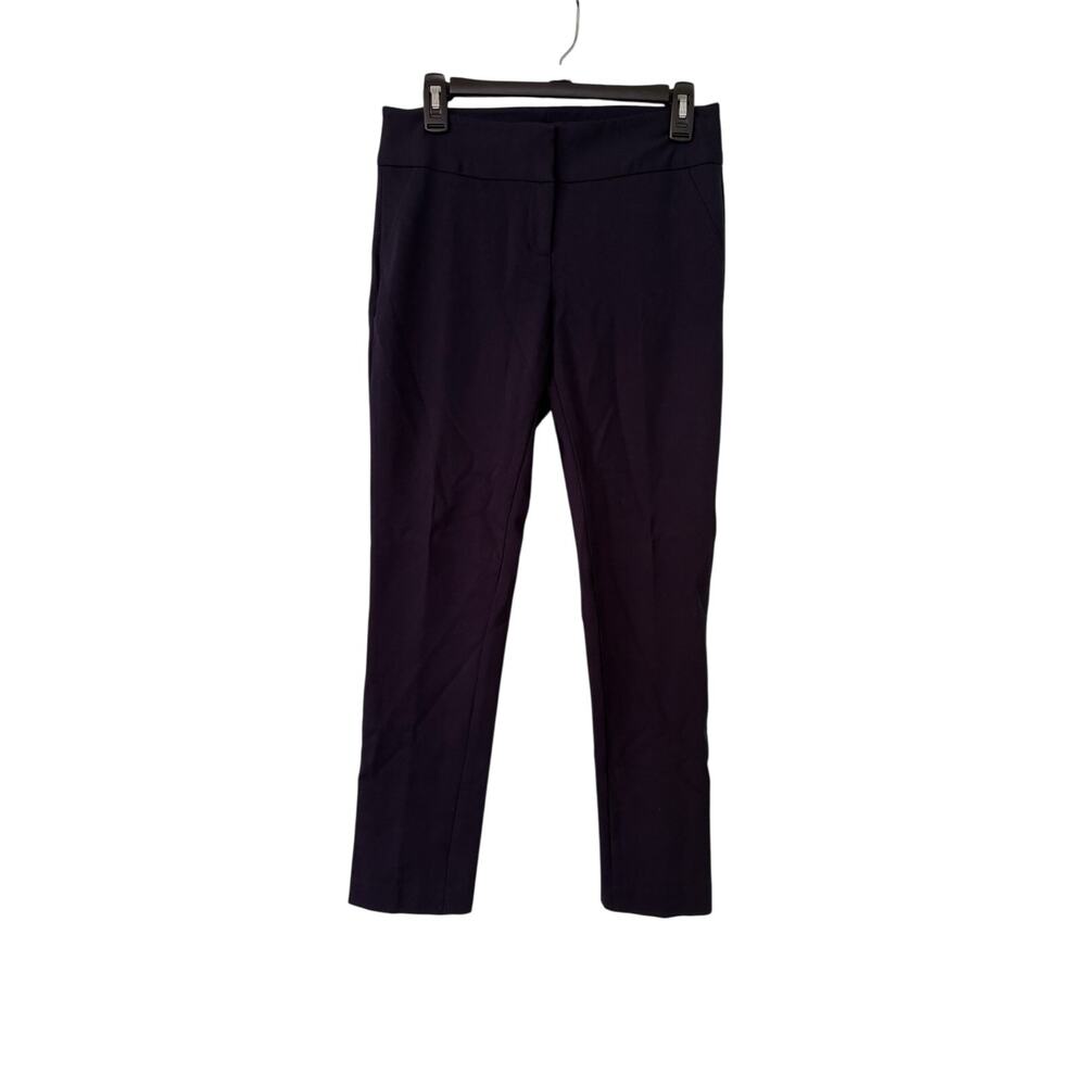 Vince Camuto Size 4 Navy Dress Pants Slimming Stretch Tapered Trousers 30x30